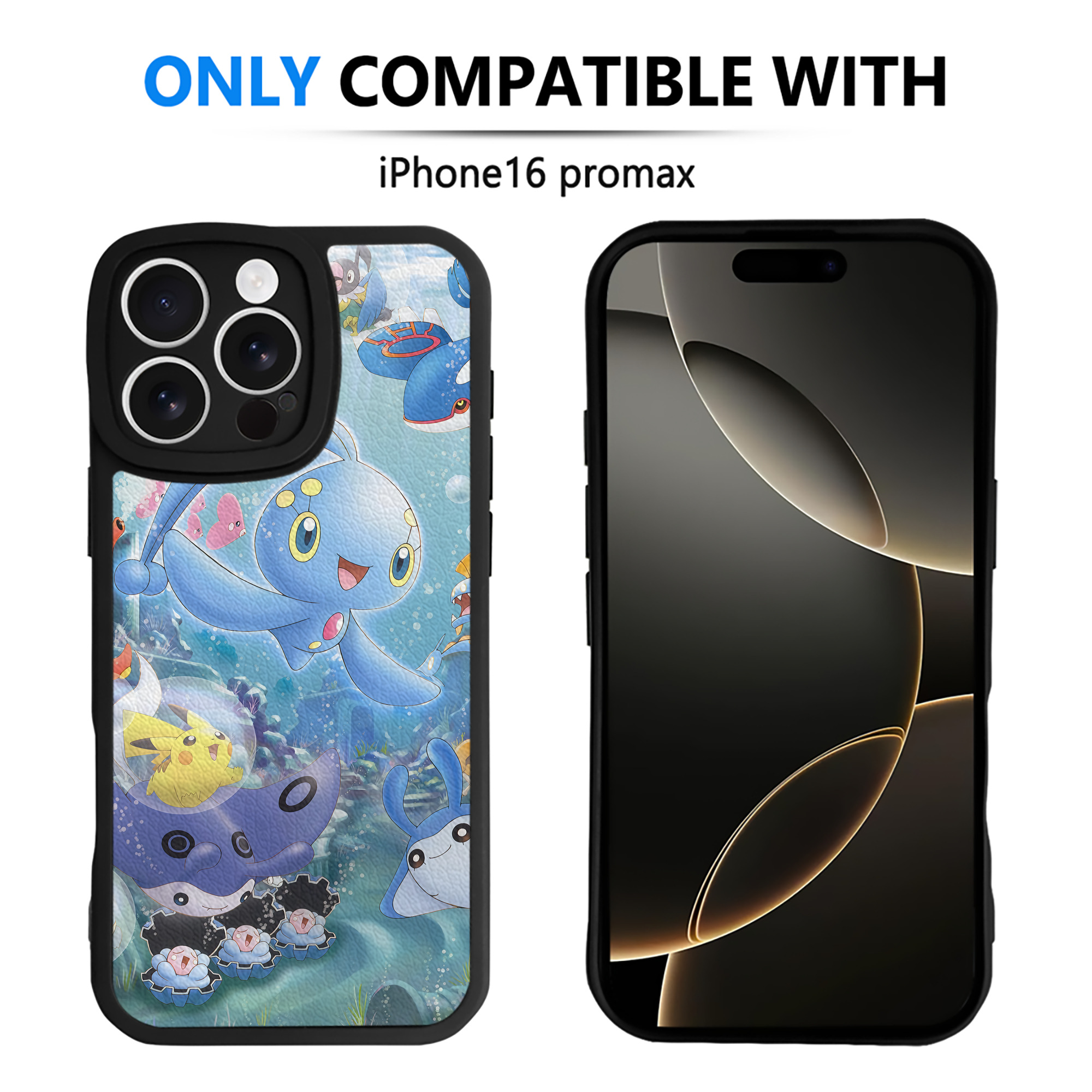 （画像用） ポケットモンスター Pokémon 【iPhone 16シリーズ対応】シリコンスマホケース（レザー調） 材質：シリコン